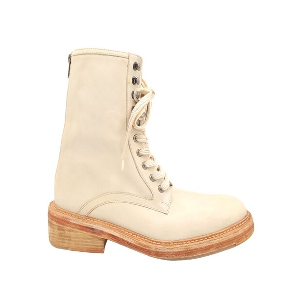 NEW Free People Santa Fe Lace up Boots Womens 8 Boho Cottagecore Fairy Rustic - Picture 1 of 9